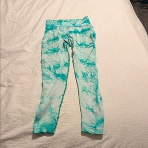 Women's Turquoise Tie-Dye Leggings